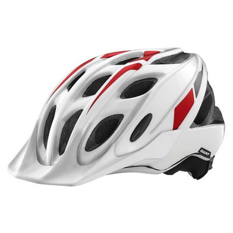 Casque Exempt blanc/rouge Giant