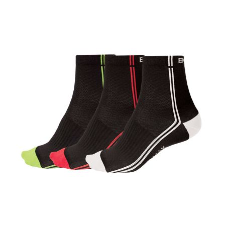 Chaussettes coolmax rayures (lot de 3) Endura